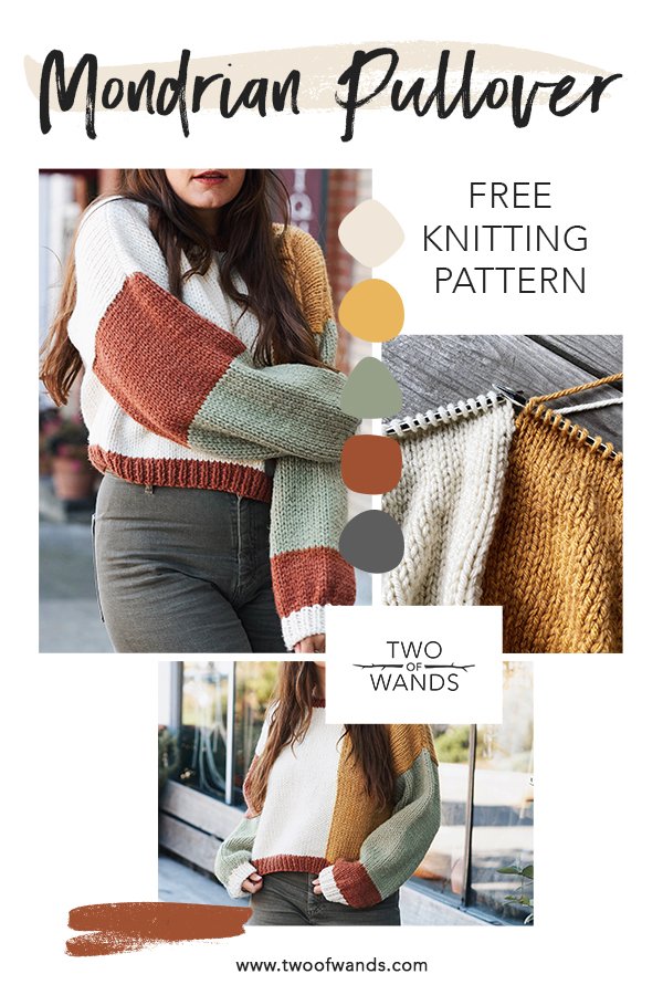 Hue + Me: Mondrian Pullover FREE Knitting Pattern — Two of Wands